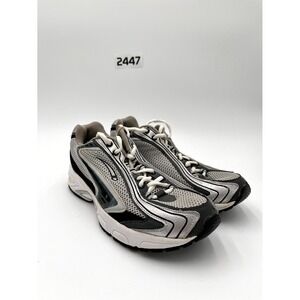 LA Gear LA1253EM Mario Mens 9 Running Shoes Gray Silver Lace Up Athletic Sneaker